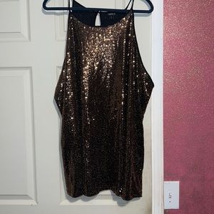 Torrid Gold Sequin Tank Top